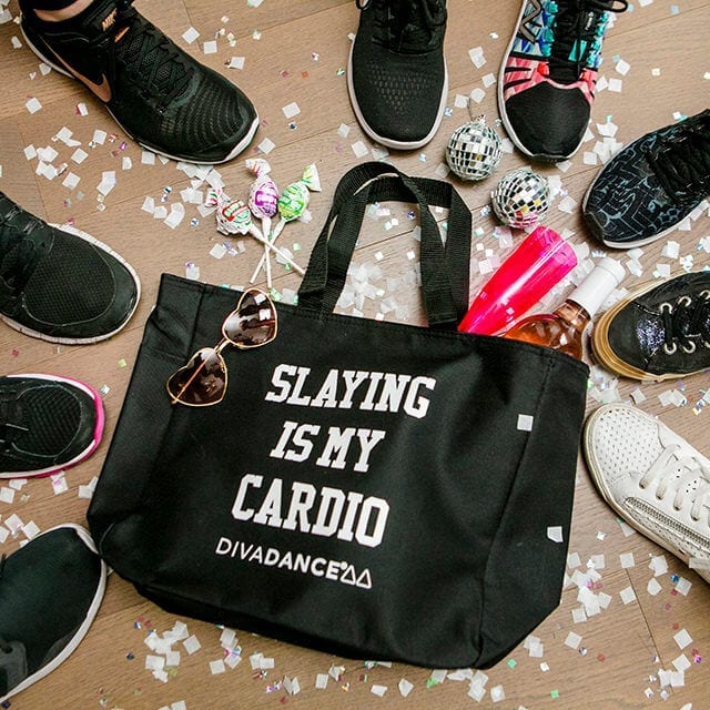 black slaying is my cardio tote bag