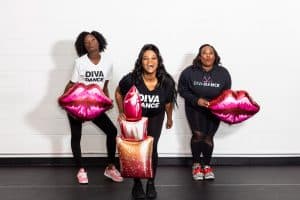 Three African-American Women Blowing Kisses valentine's date nights