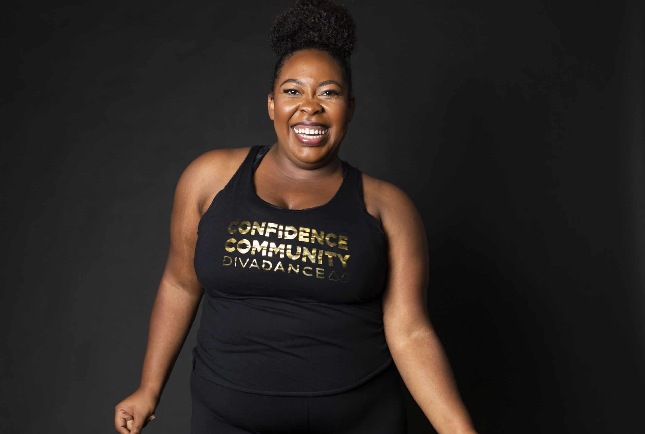 African-American-Woman-Smiling-At-Camera-With-DivaDance-Shirt