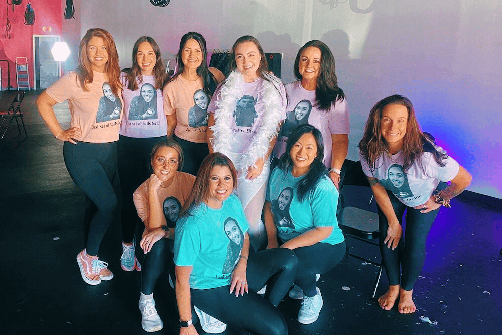 A group of women after a DivaDance class, one of our favorite bachelorette party ideas in Northwest Arkansas!